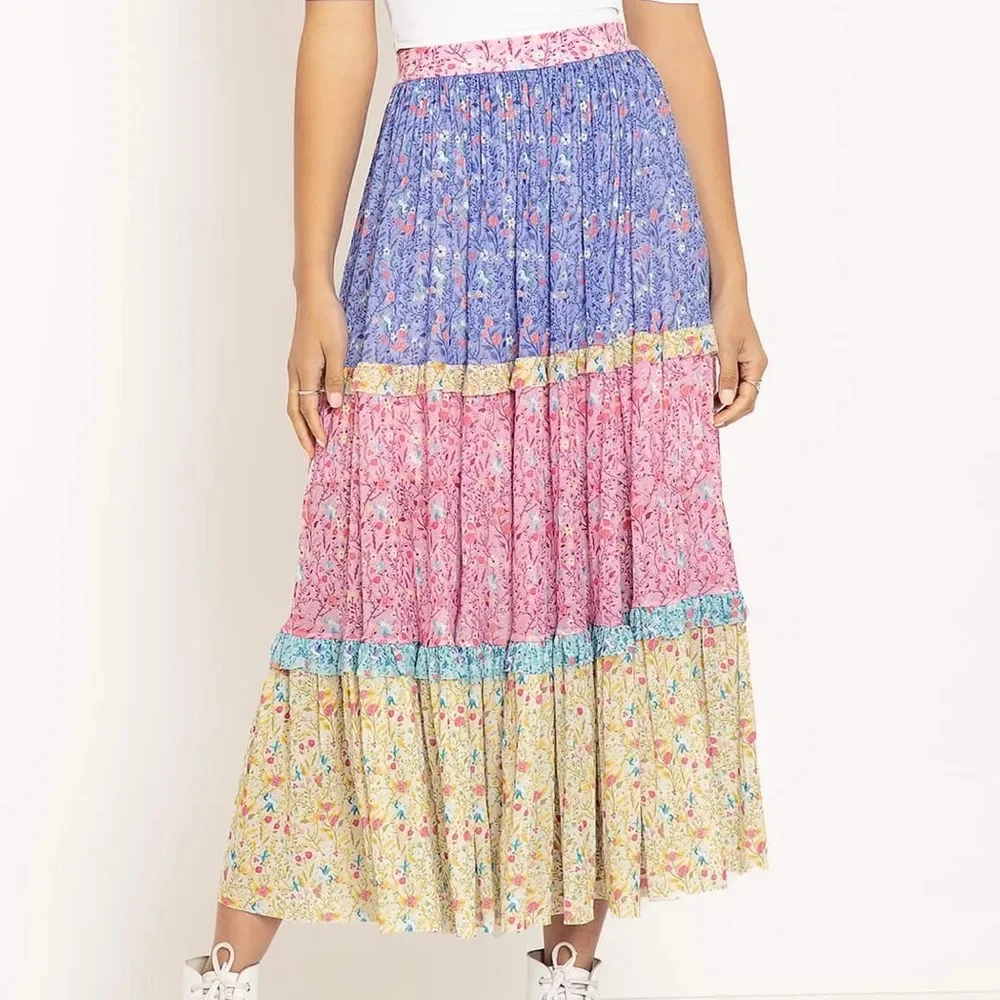 Black milk Pegasus Prairie Tier Frill Midaxi Skirt - Picture 1 of 4